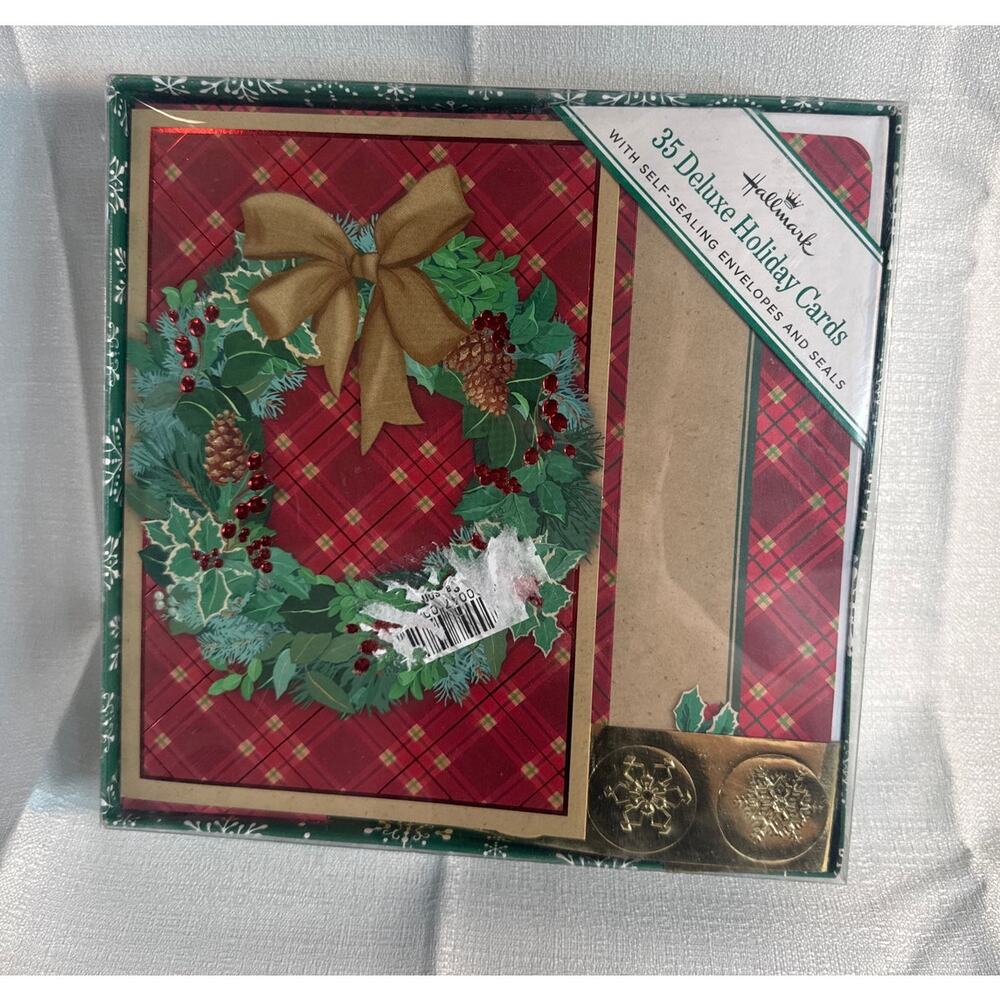 Hallmark Holiday Cards complete set 35 self sealing envelopes w/seals -UNOPENED